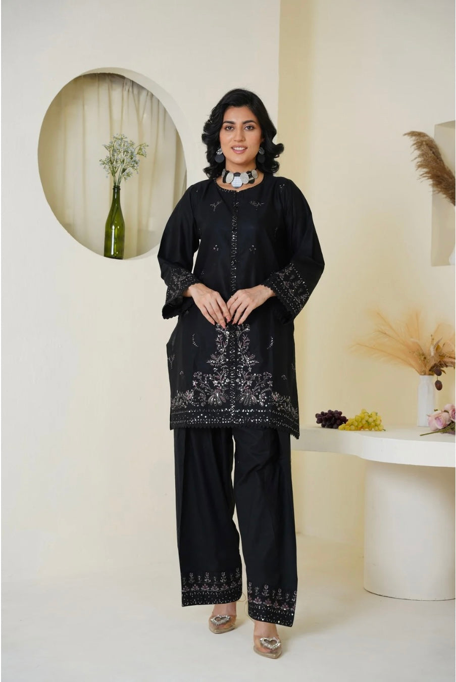 Black Farshi Shalwar Set