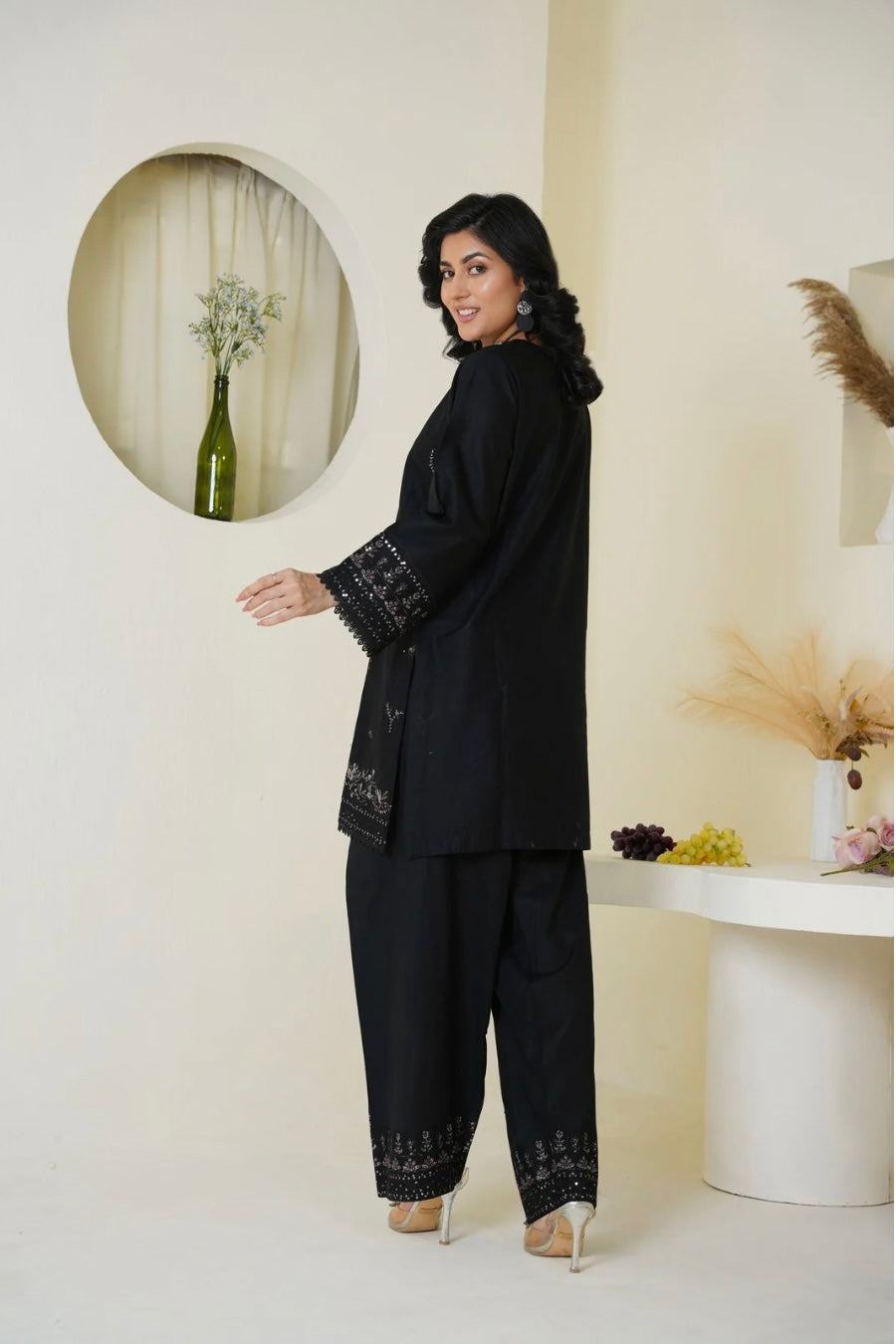 Black Farshi Shalwar Set