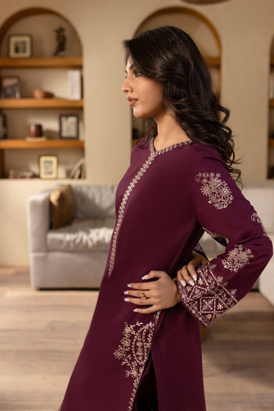 NECTAR Embroidered 2Pc