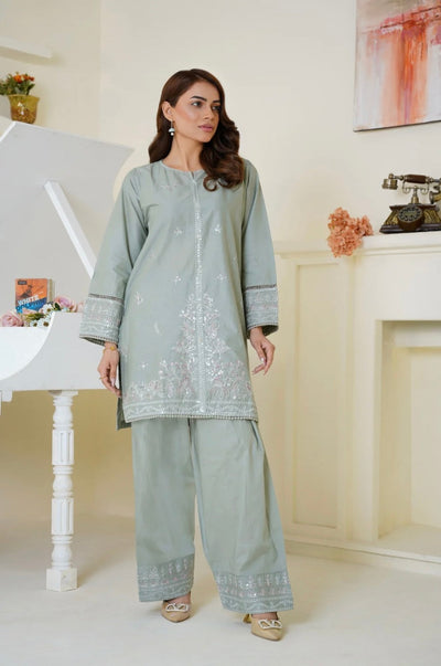 Pastel Green Farshi Shalwar 2Pc