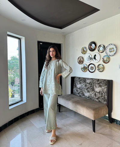 Pastel Green Farshi Shalwar 2Pc